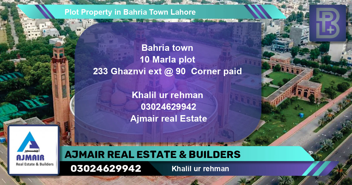 Residential Plot for Sale in Bahria Town, Lahore - (BP-68037)