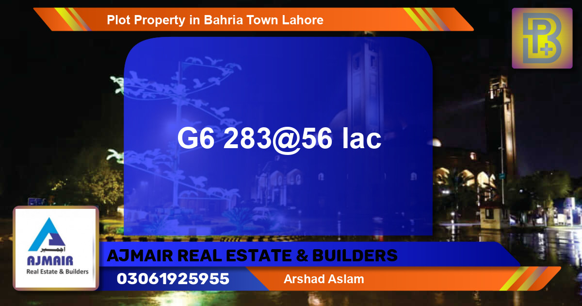Residential Plot for Sale in Bahria Town, Lahore - (BP-68074)