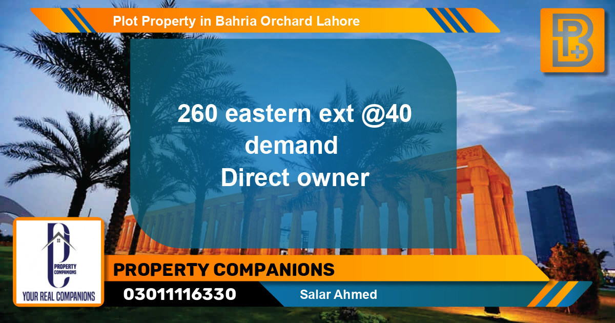 Residential Plot for Sale in Bahria Orchard, Lahore - (BP-68076)