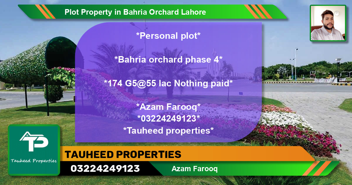 Residential Plot for Sale in Bahria Orchard, Lahore - (BP-68102)