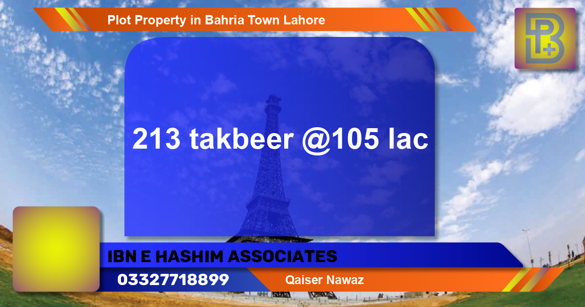 Residential Plot for Sale in Bahria Town, Lahore - (BP-68104)