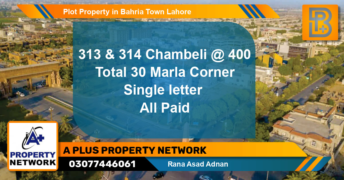 Residential Plot for Sale in Bahria Town, Lahore - (BP-68108)