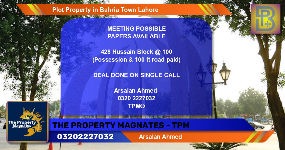 Residential Plot for Sale in Bahria Town, Lahore - (BP-68114)