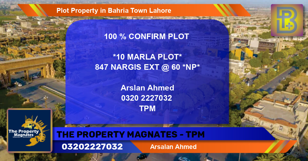 Residential Plot for Sale in Bahria Town, Lahore - (BP-68115)