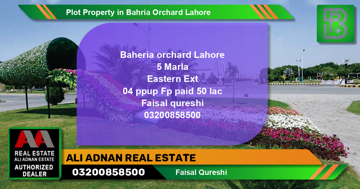 Residential Plot for Sale in Bahria Orchard, Lahore - (BP-68136)
