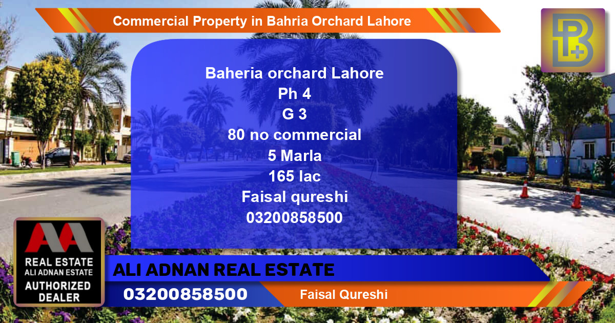 Commercial Property for Sale in Bahria Orchard, Lahore - (BP-68145)