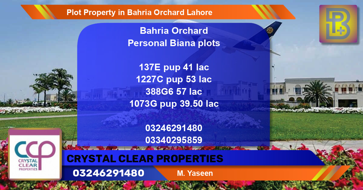 Residential Plot for Sale in Bahria Orchard, Lahore - (BP-68154)