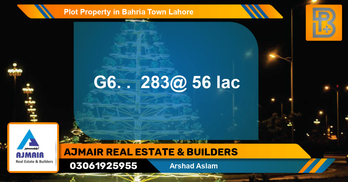 Residential Plot for Sale in Bahria Town, Lahore - (BP-68160)