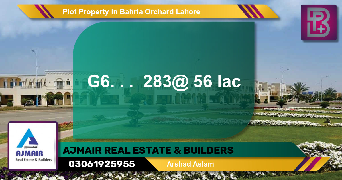 Residential Plot for Sale in Bahria Orchard, Lahore - (BP-68162)