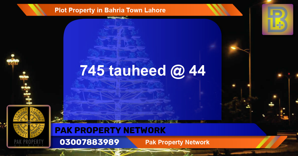 Residential Plot for Sale in Bahria Town, Lahore - (BP-68176)
