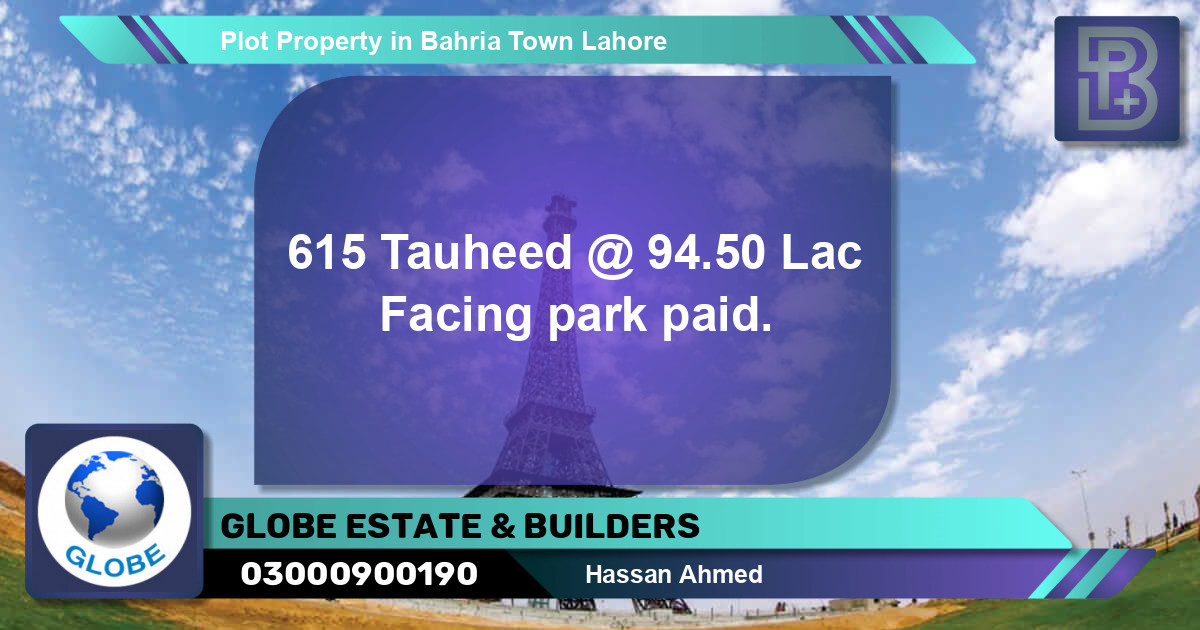 Residential Plot for Sale in Bahria Town, Lahore - (BP-68177)