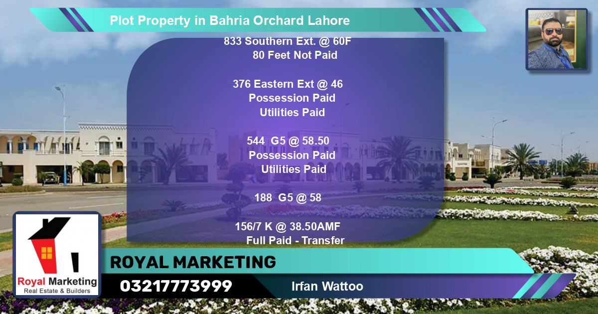 Residential Plot for Sale in Bahria Orchard, Lahore - (BP-68183)