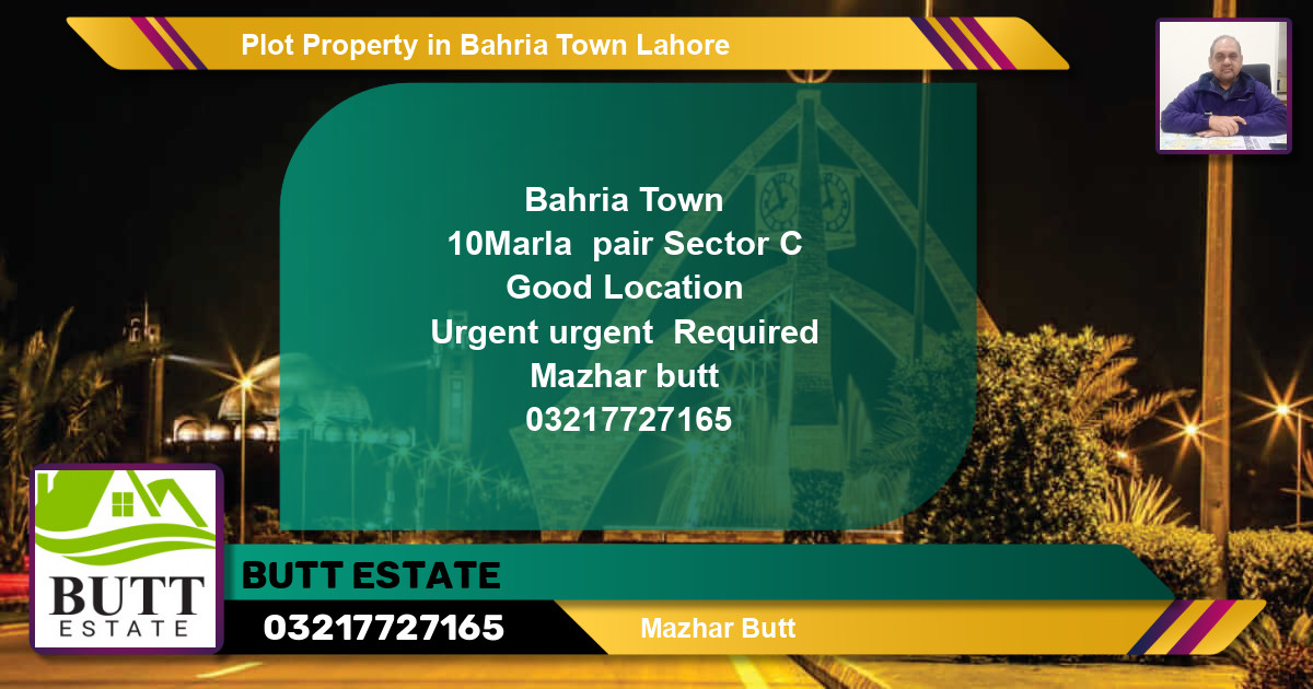 Residential Plot for Sale in Bahria Town, Lahore - (BP-68217)