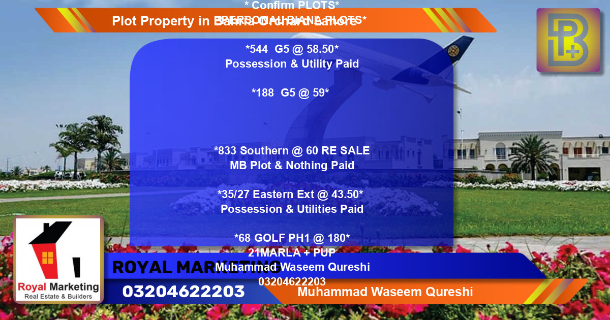 Residential Plot for Sale in Bahria Orchard, Lahore - (BP-68239)