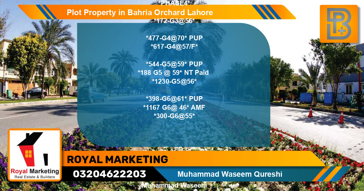 Residential Plot for Sale in Bahria Orchard, Lahore - (BP-68241)