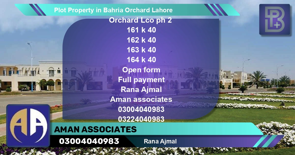 Residential Plot for Sale in Bahria Orchard, Lahore - (BP-68252)