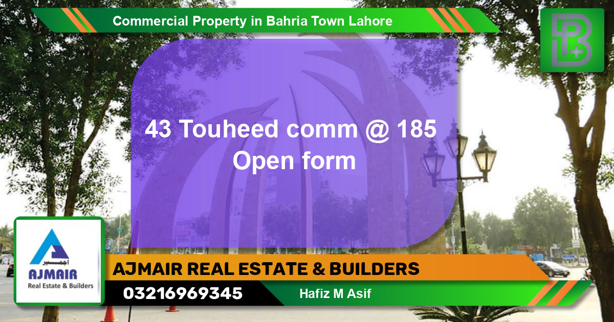 Commercial Property for Sale in Bahria Town, Lahore - (BP-68259)