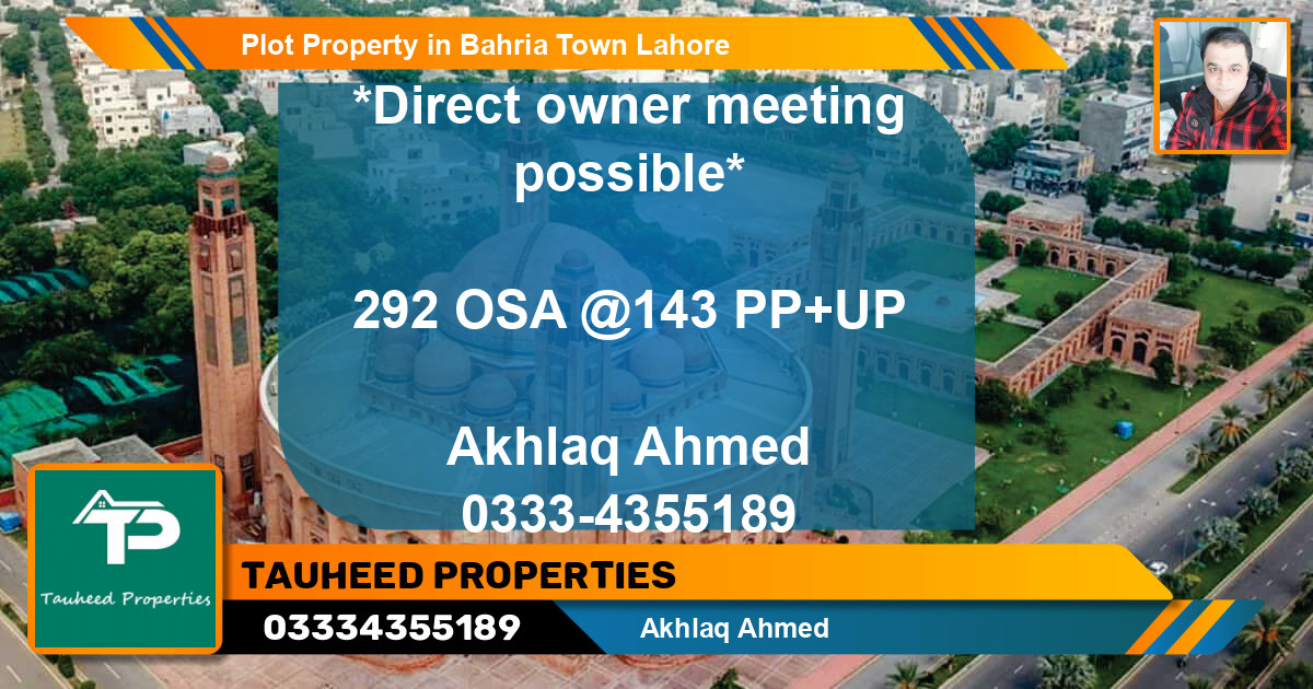 Residential Plot for Sale in Bahria Town, Lahore - (BP-68261)