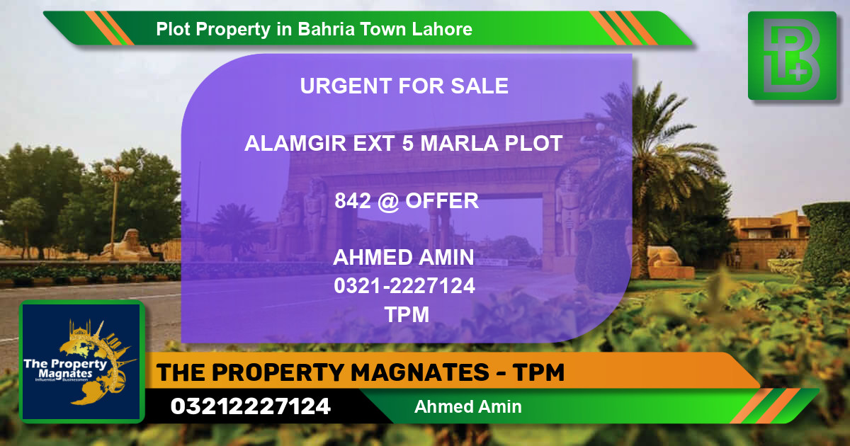 Residential Plot for Sale in Bahria Town, Lahore - (BP-68271)