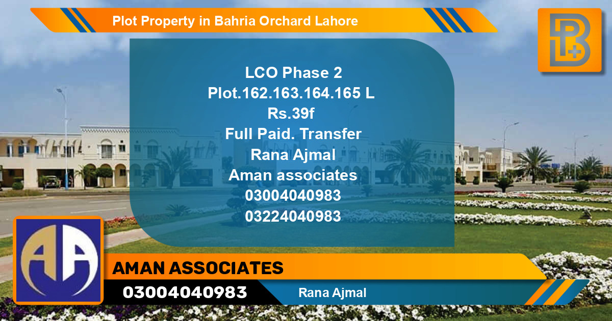 Residential Plot for Sale in Bahria Orchard, Lahore - (BP-68274)