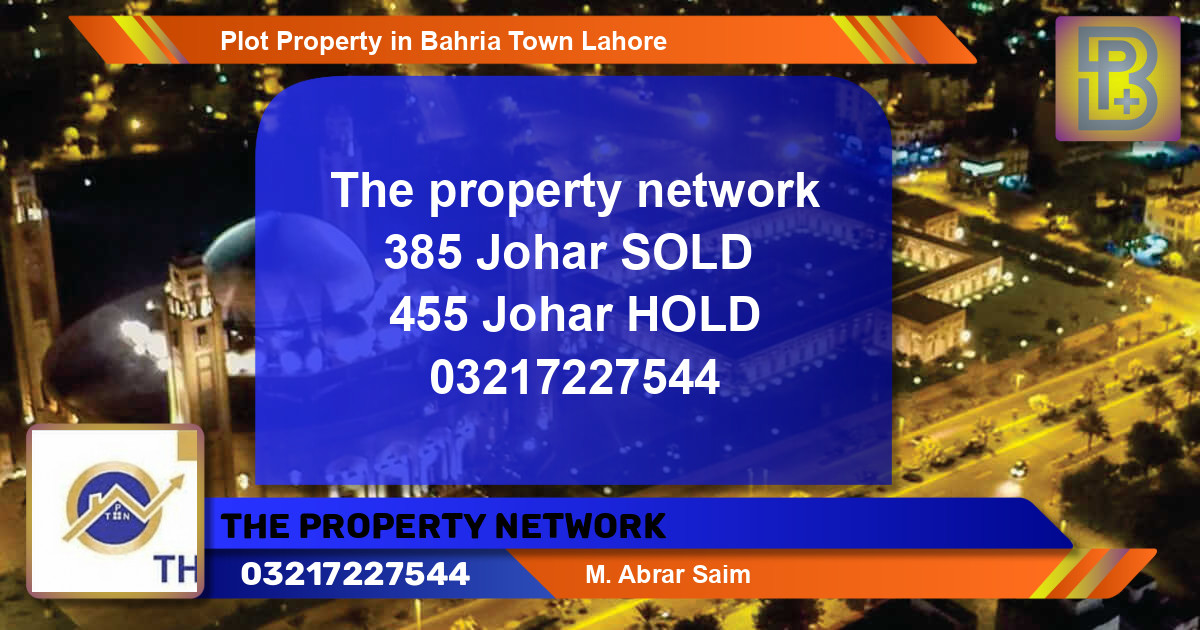 Residential Plot for Sale in Bahria Town, Lahore - (BP-68277)