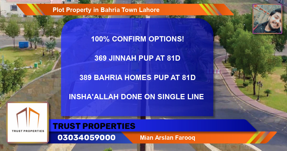 Residential Plot for Sale in Bahria Town, Lahore - (BP-68296)