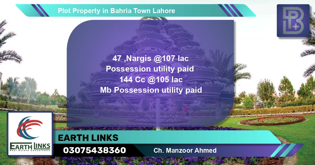 Residential Plot for Sale in Bahria Town, Lahore - (BP-68309)
