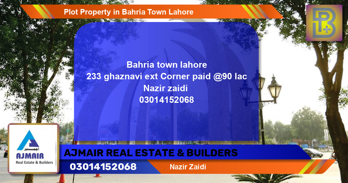 Residential Plot for Sale in Bahria Town, Lahore - (BP-68340)