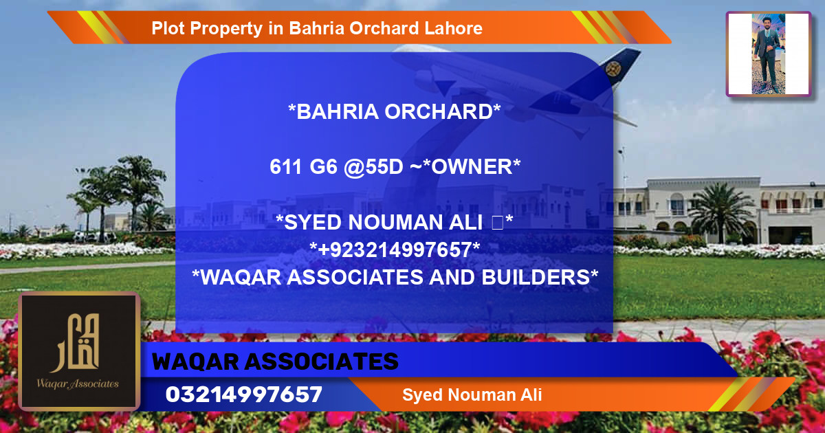 Residential Plot for Sale in Bahria Orchard, Lahore - (BP-68361)