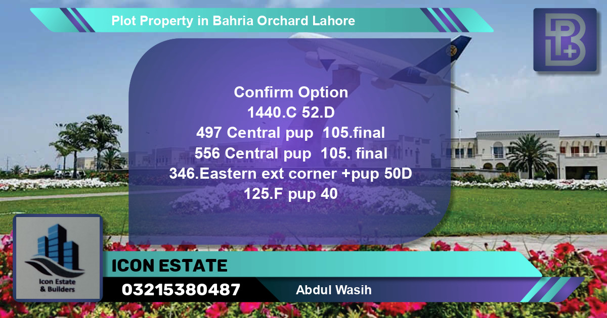 Residential Plot for Sale in Bahria Orchard, Lahore - (BP-68367)