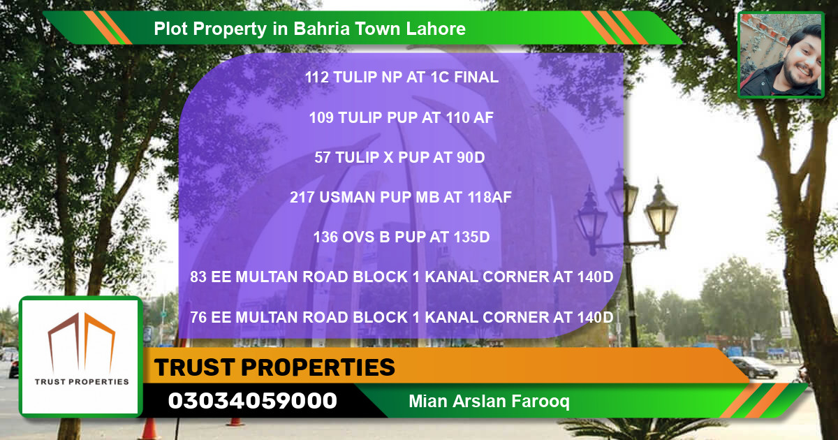 Residential Plot for Sale in Bahria Town, Lahore - (BP-68386)