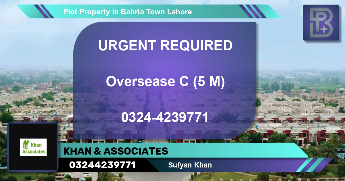 Residential Plot for Sale in Bahria Town, Lahore - (BP-68404)