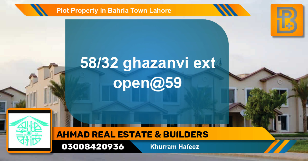 Residential Plot for Sale in Bahria Town, Lahore - (BP-68405)