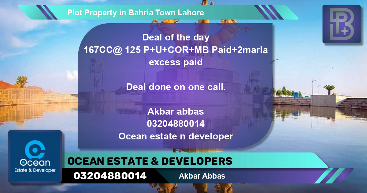 Residential Plot for Sale in Bahria Town, Lahore - (BP-68459)
