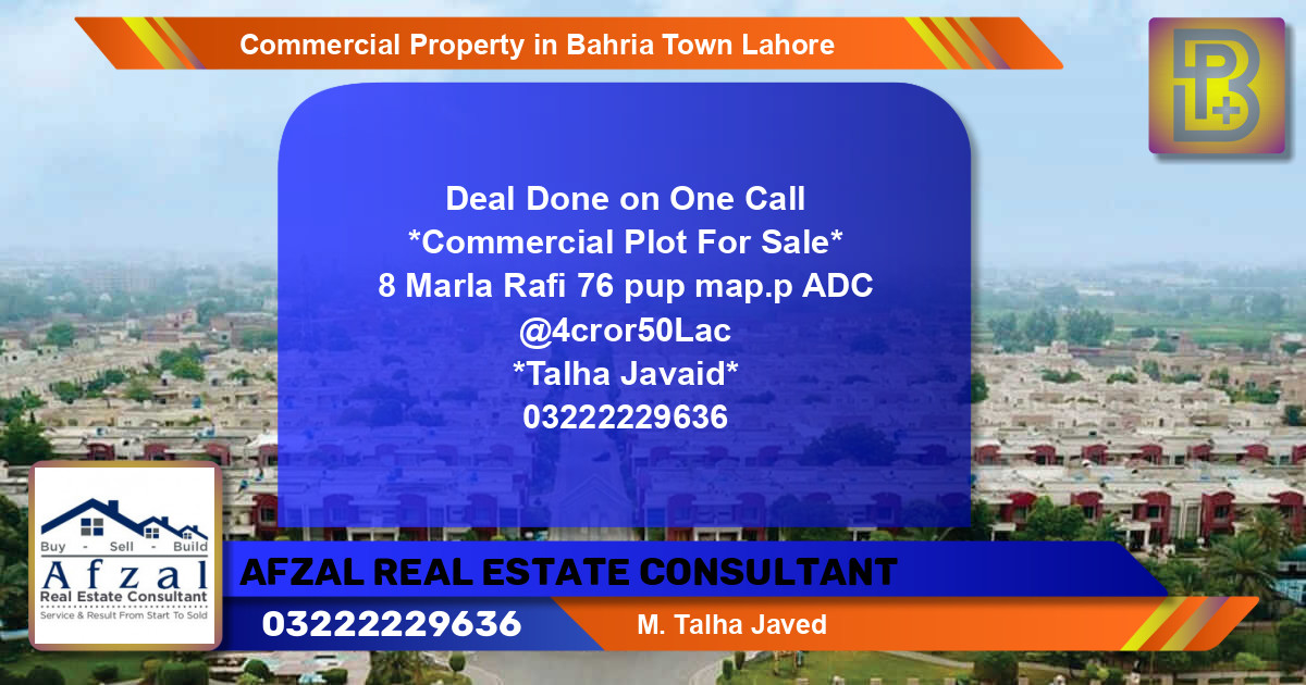 Commercial Property for Sale in Bahria Town, Lahore - (BP-68460)