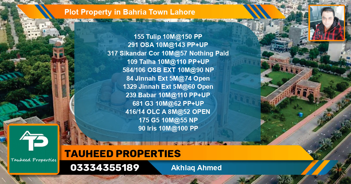 Residential Plot for Sale in Bahria Town, Lahore - (BP-68498)