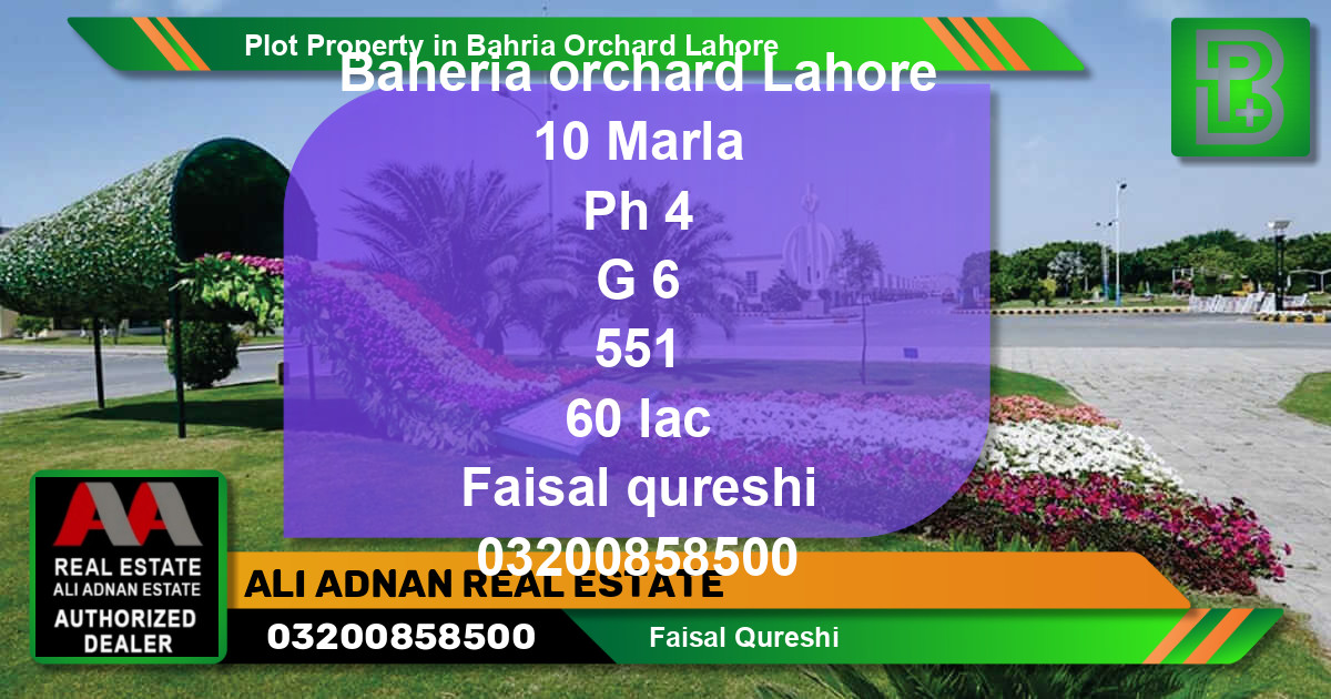 Residential Plot for Sale in Bahria Orchard, Lahore - (BP-68541)