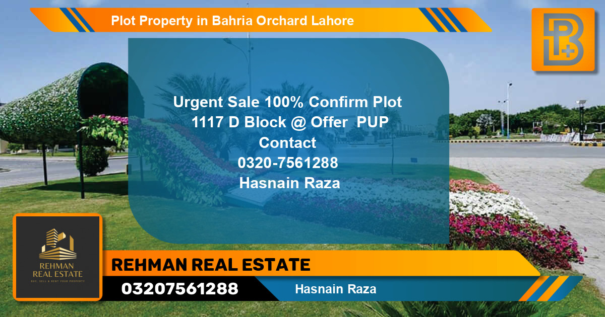 Residential Plot for Sale in Bahria Orchard, Lahore - (BP-68549)