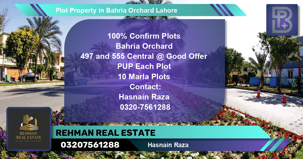 Residential Plot for Sale in Bahria Orchard, Lahore - (BP-68550)