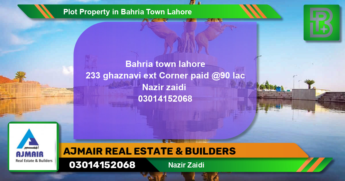 Residential Plot for Sale in Bahria Town, Lahore - (BP-68628)