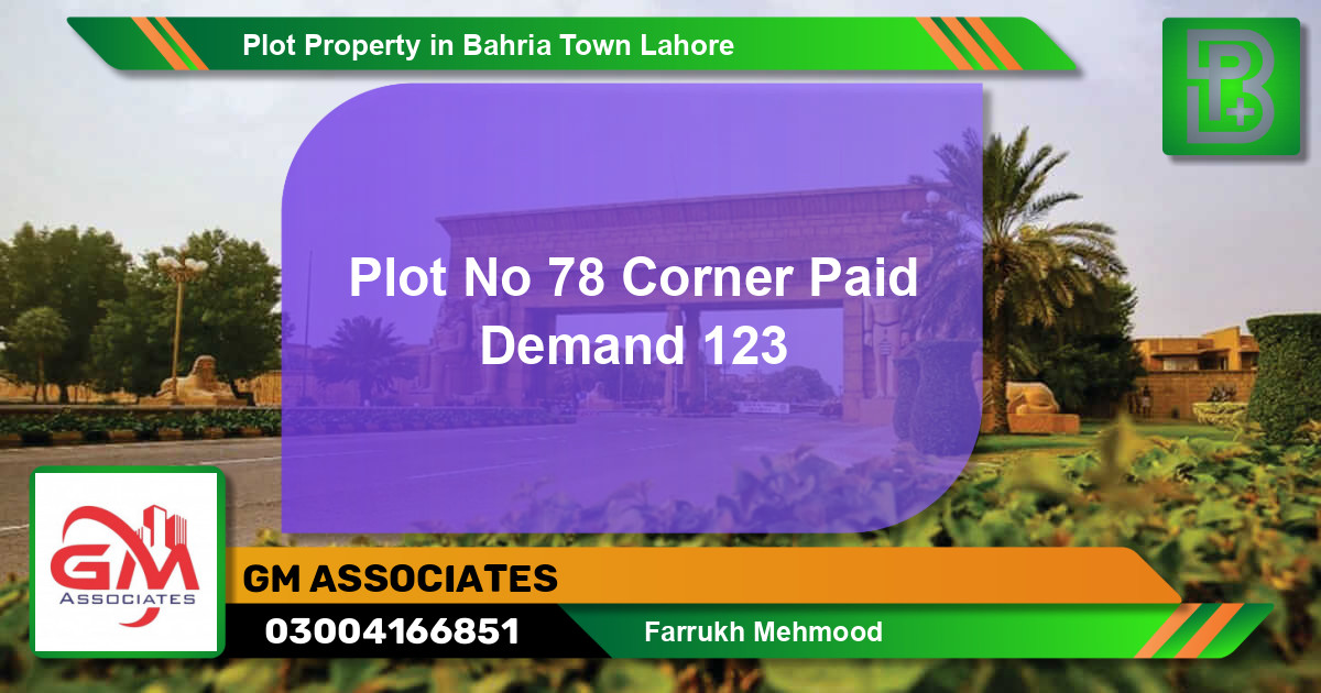 Residential Plot for Sale in Bahria Town, Lahore - (BP-68650)