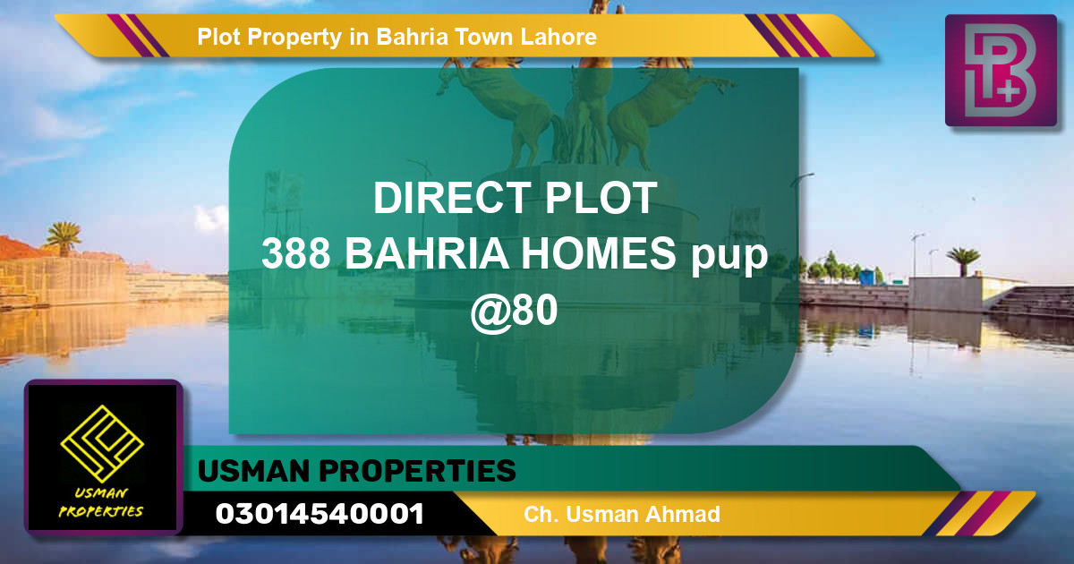 Residential Plot for Sale in Bahria Town, Lahore - (BP-68680)
