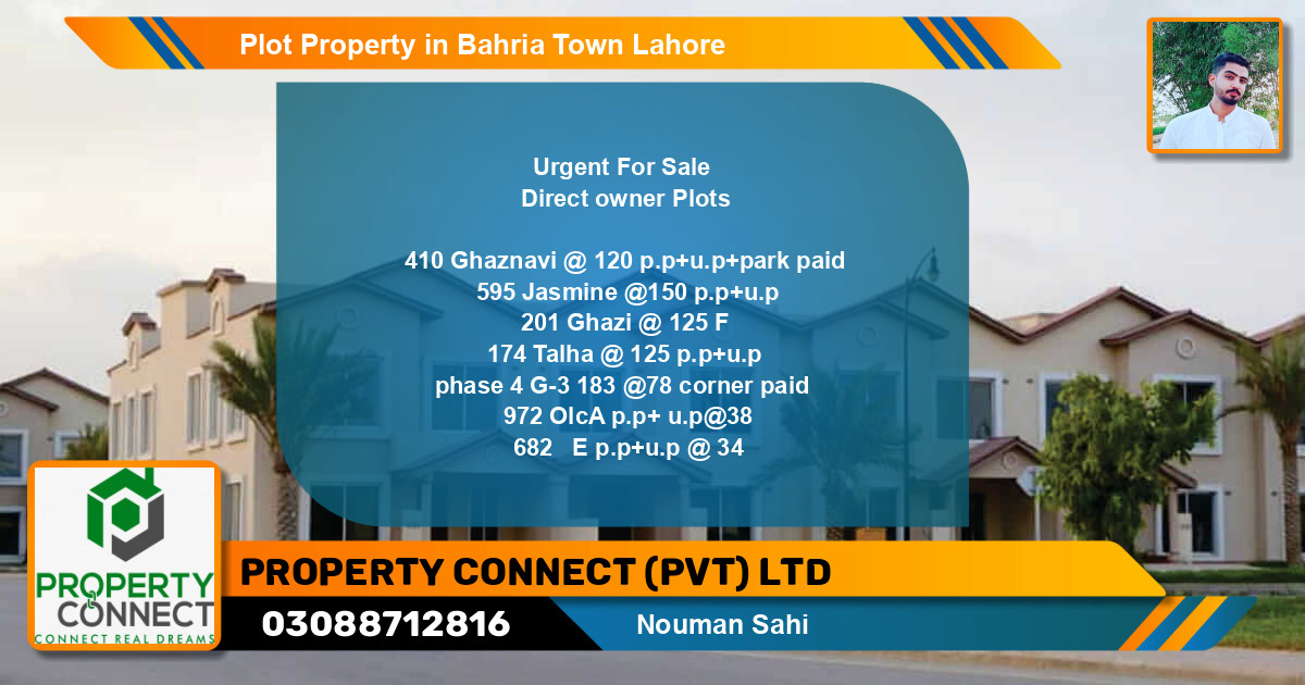 Residential Plot for Sale in Bahria Town, Lahore - (BP-68681)