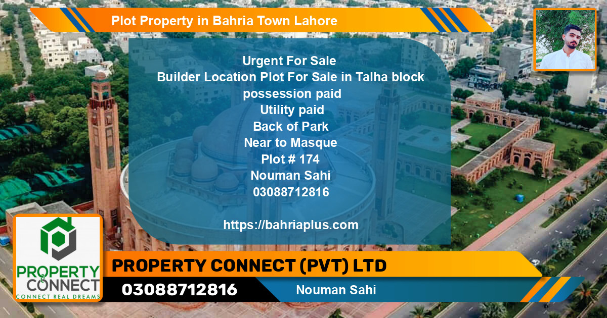 Residential Plot for Sale in Sector F - Talha Block -  Bahria Town, Lahore - (BP-68692)