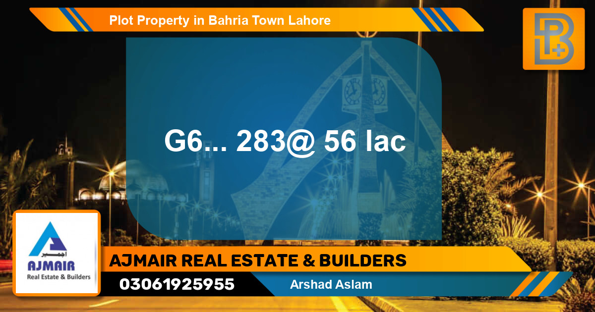 Residential Plot for Sale in Bahria Town, Lahore - (BP-68723)