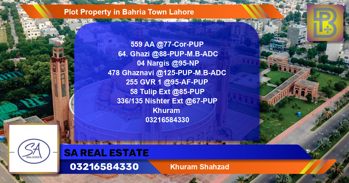 Residential Plot for Sale in Bahria Town, Lahore - (BP-68724)