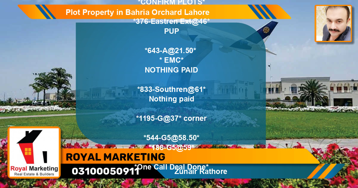 Residential Plot for Sale in Bahria Orchard, Lahore - (BP-68769)
