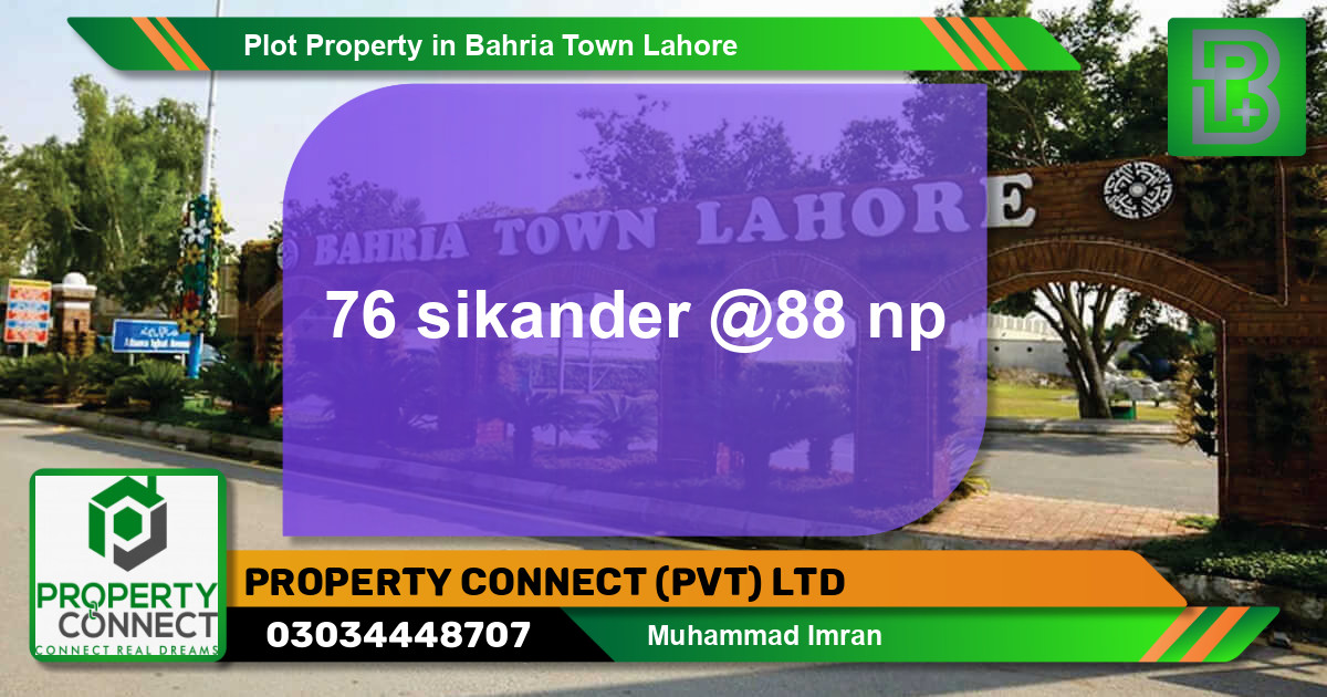 Residential Plot for Sale in Bahria Town, Lahore - (BP-68780)