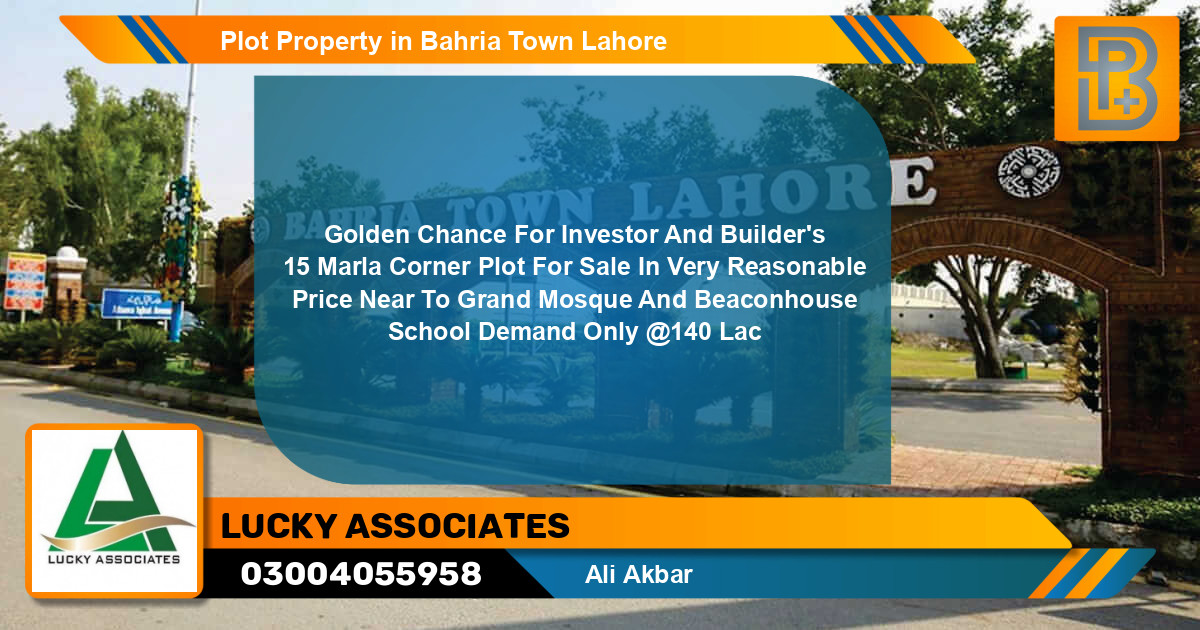 Residential Plot for Sale in Bahria Town, Lahore - (BP-68783)