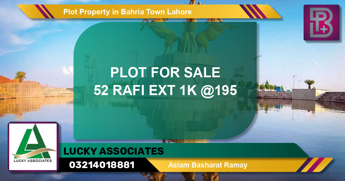 Residential Plot for Sale in Bahria Town, Lahore - (BP-68791)